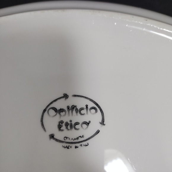 Opificio Etico Oval Ceramic Serving Platter 12.5 X 8 In White Made In Italy - Picture 7 of 10